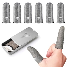Professional Pure Silver Fiber Finger Sleeves Gloves for Mobile Gaming