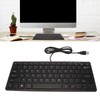 USB Wired Keyboard 78 Keys Ultra Thin Mini Portable Anti
