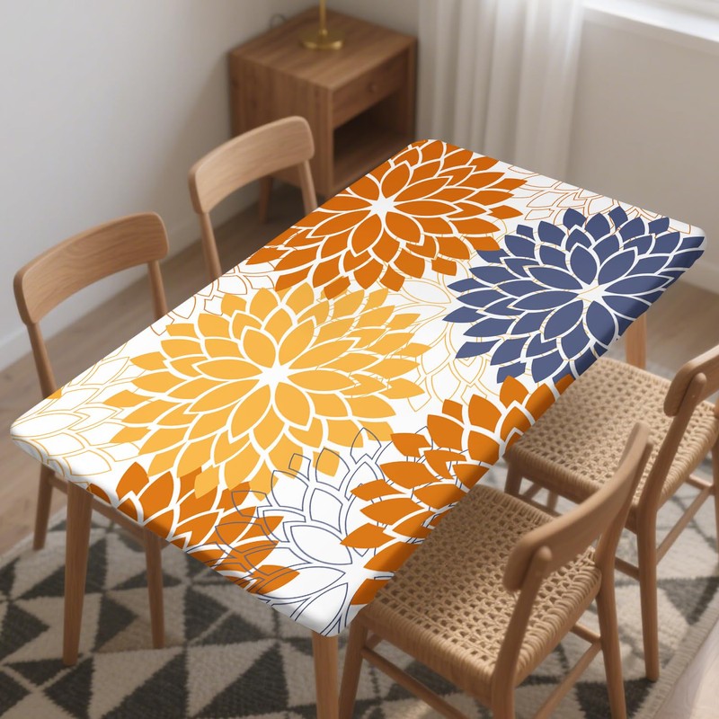 Yesad - Mantel rectangular lavable con elástico, ajustable impermeable para