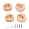Btibpse Oval Closet Rod Flange Wood Closet Pole Socket End