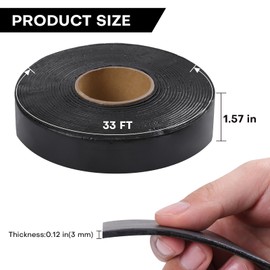 Boshen 1 Roll 1.57in x 33 FT Asphalt Crack Tape Self-Adhesive Asphalt Crack Filler Asphalt Joint Repair for Driveway Parking Lot Roof Asphalt Cement Road(3mm Thick), No Torch Required