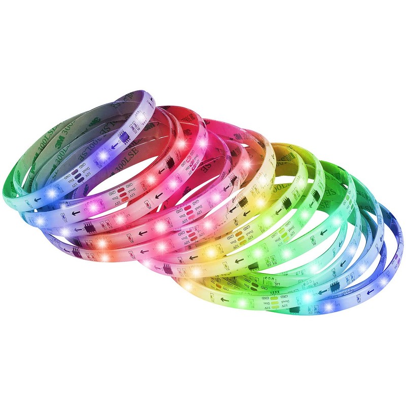 Luminea Home Control RGB LED Strips USB: Set of 2