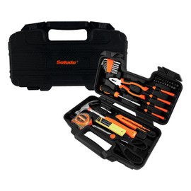 SOLUDE 40-Piece Home Tool Kit Small Household Tool Set General Basic Tool Set All Purpose with Toolbox for Women Men Beginners College Dorm