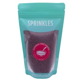 NCS Maroon Edible Jimmies Sprinkles, 8 ounces