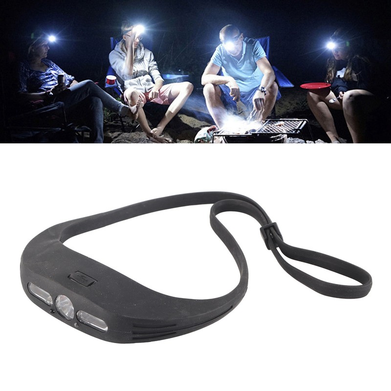 Motion Sensor Head Lamp Rechargeable Sensitive Ultralight Adjustable COB Headlamp