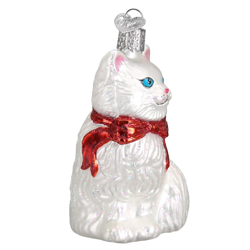 Old World Christmas - Ornamentos, Princess Kitty, Blanco, 3.250, 1