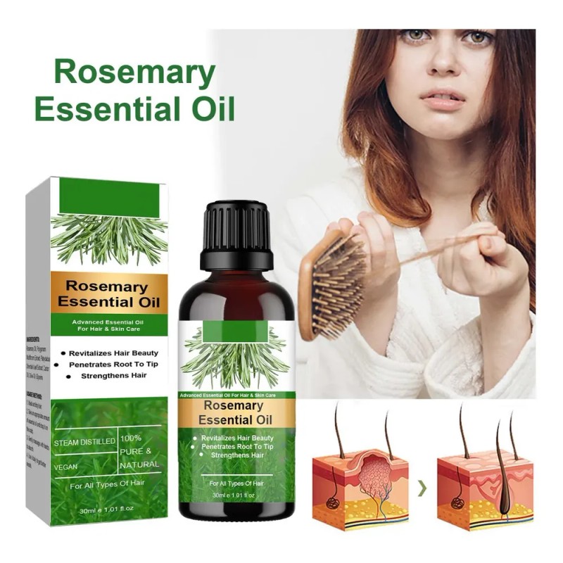 Aceite Capilar De Romero Para Fortalecer El Cuero Cabelludo,