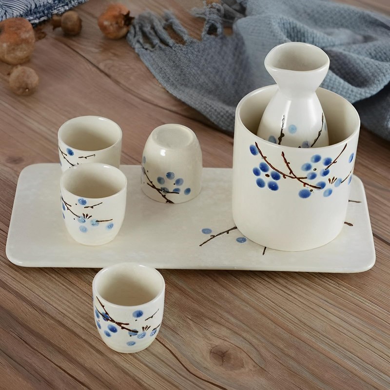 Liwien Sake Set Ceramic (Orchid Plum)