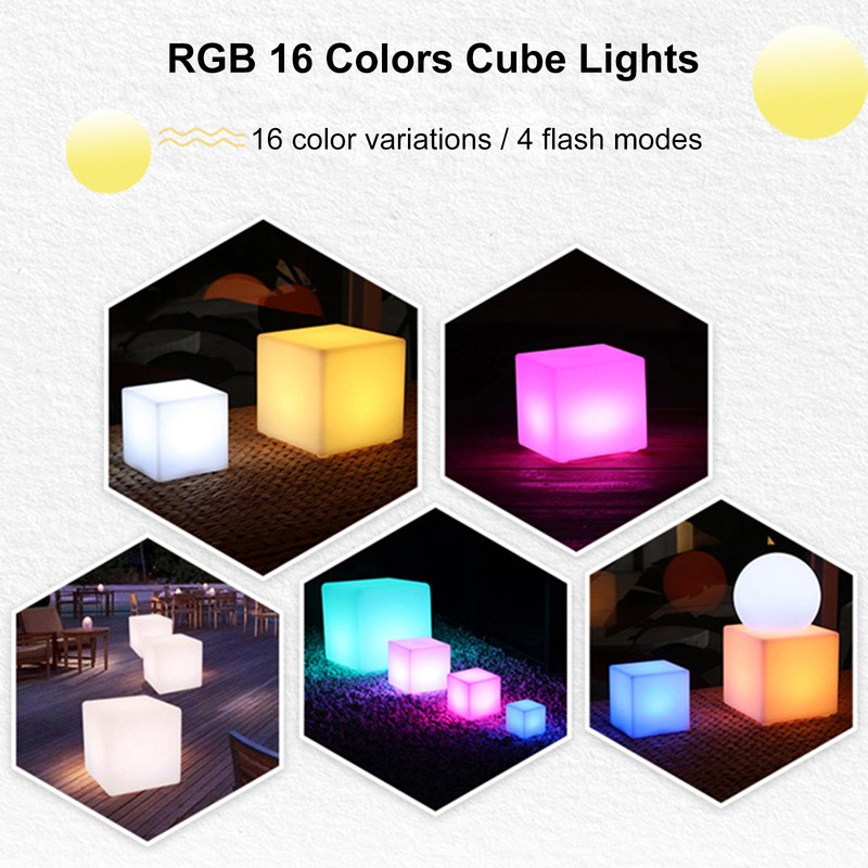 Cube Lights with Remote Control USB Charging Desk Lamp for