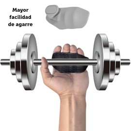 Guantes para Levantamiento de Pesas para Hombres y Mujeres:Puños Antideslizantes de Goma para Entrenamiento y Ejercicio en el Gimnasio,Calistenia,Pull-Ups - Incluye Mini Mochila para Guardado (Gris)