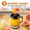 Elite Gourmet ETS740 BPA-Free Electric Citrus Juicer with 2 Cones,