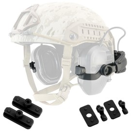 HEARFALCOM Tactical Earmuffs Helmet Rail Adapter for MTEK Rail/ARC Rail/wendy 2.0 3.0 Rail Helmet, for Walker's Razor Ear Muffs (BK), General Purpose