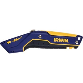 IRWIN Utility Knife, Carbon Steel Blade, Retractable, Foldable and Portable, Storage for Up To 5 Blades (IWHT10436)