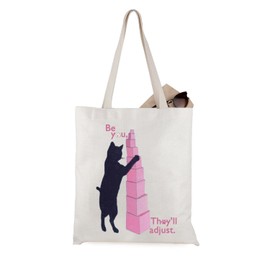 WCGXKO Montessori Pink Tower Be You They'll Adjust Tote Bag Gift for Montessori Teacher or Student