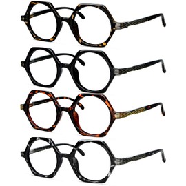 Eyekepper - Gafas de lectura para mujer (4 unidades), diseño vintage, 4 piezas, mezcla