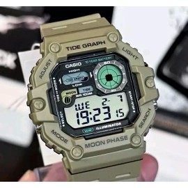 Casio WS1700H-5AV Olive Tide Graph Moon Phase Digital Illuminator Watch