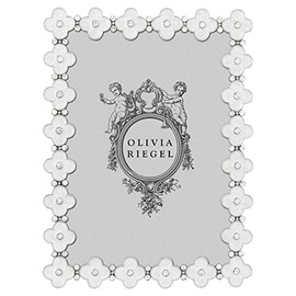 Olivia Riegel White Enamel Clover 5X7 Frame
