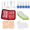 Almohadilla de Práctica de Sutura de Silicona,Kit Práctico de Sutura