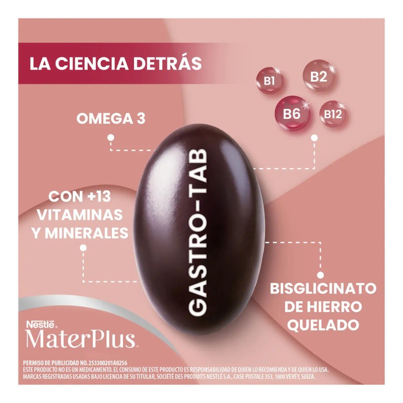 Suplemento Alimenticio Nestlé Materplus Cápsulas Dha Omega Caja