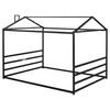 Harper & Bright Designs Metal House Shape Platform Bed Frame