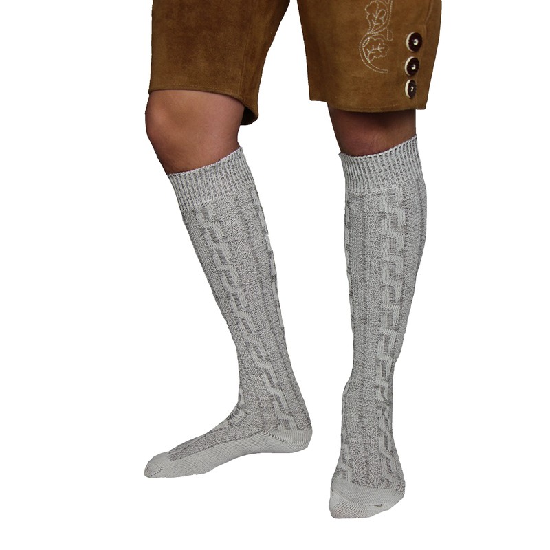 MS-Trachten Traditional Socks Traditional Socks Knee Top Socks (43, grey)
