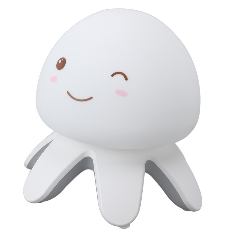 Night Light Jellyfish Shape Cute Remote Control RGB Silicone Tap