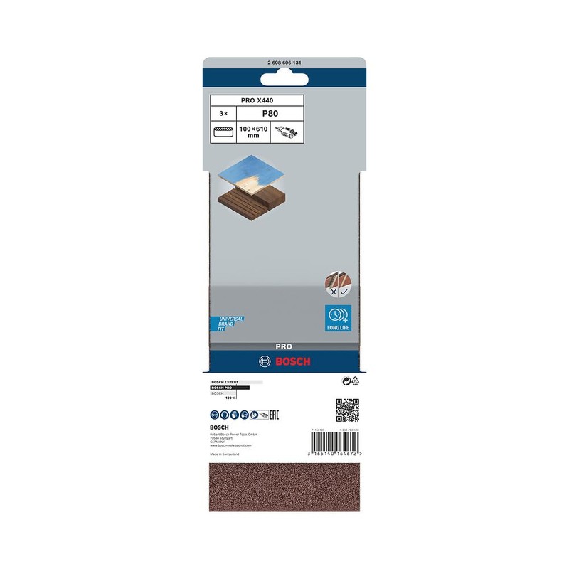 Bosch 3x X440 Best for Wood and Paint Sanding Belt