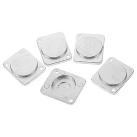 FELTECHELECTR 5pcs Silver Metal Wall Plate - 3.20X2.50X0.50CM - Compatible with D-type XLR Connectors - Audio and Video Equipment