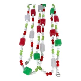 Red White and Green Holiday Gum Drop Candy Christmas Garland String 6 Feet Long