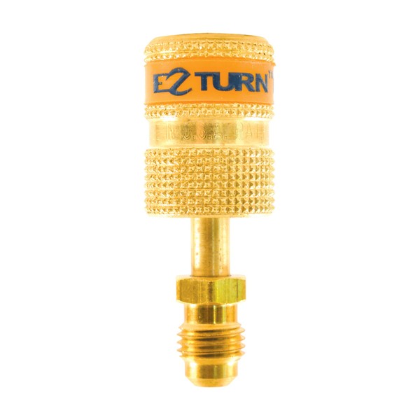 Uniweld EZAB EZ-Turn Anti-Blowback Adapter, 1/4" M.F. x 1/4" FF Straight