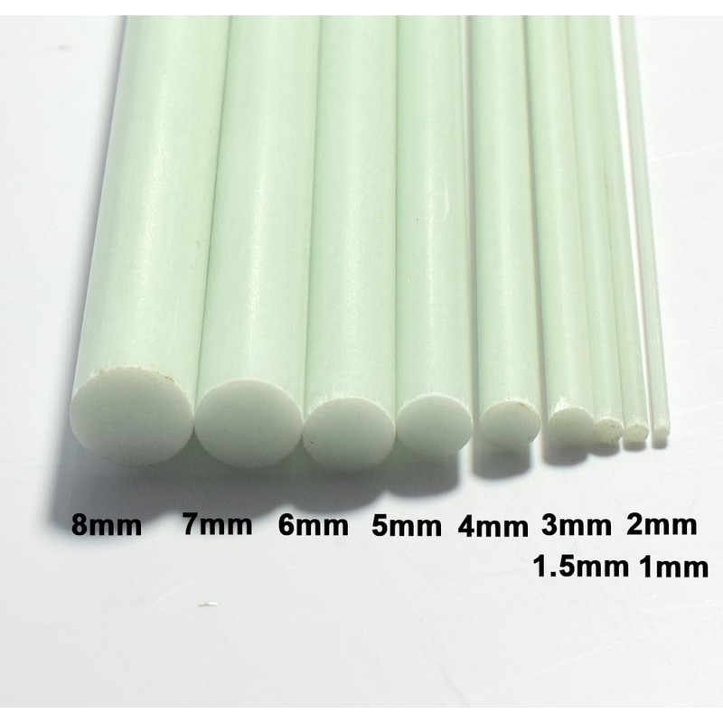 10 pcs Round Fiberglass Solid Rod Blank Dia 5mmX420mm Length