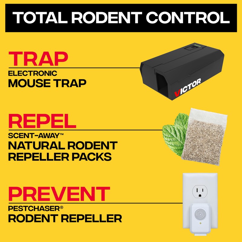 Victor M752PS PestChaser Rodent Repellent with Nightlight & Extra Outlet