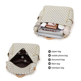 Makes Backpack Purse for Women PU Leather Travel Satchel Handbag Convertible Design Bag with Purse 2 Piece