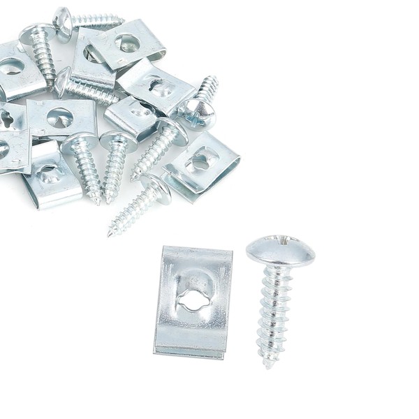 Partuto 10 Sets 4.2x16mm Car Clips U Clip and Screw