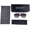 QVKUUT Square Polarised Sunglasses Women Men 70s Vintage Trendy Glasses