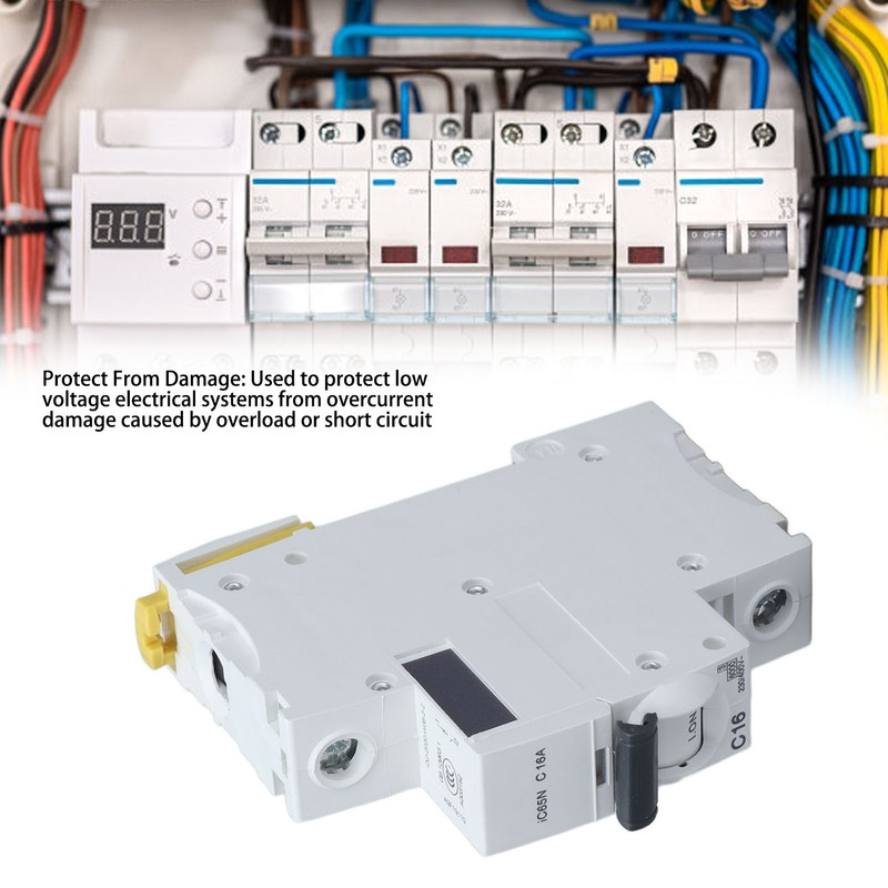 Miniature Circuit Breaker 1P Residual Current Isolator DIN Rail Mount