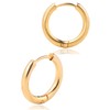 Puente Hoop Earrings, Binaural Set, Stainless Steel, Men's, Women's, Hoop