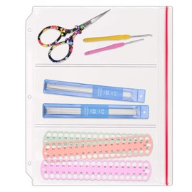 StoreSMART - Multi-Pocket Zipper Binder Page for Crafting & Knitting Supplies – 3 Pocket - 25 Pack - CRFT600-3-25
