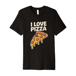 I Love Pizza Slice Dripping Cheese Delight Premium T-Shirt