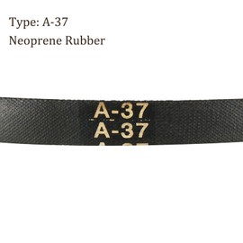 Kozelo A-37 Drive V-Belt - [37 Inch Inner Circumference] A-section Rubber Drive Belt Wrapped for Transmission Use