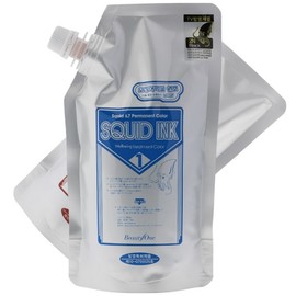 Beauty One Squid Ink Squid Ink Color Hair Dye 500ml, 2N Black, 1 Piece / 뷰티원 스퀴드 잉크 오징어먹물 컬러염색약500ml, 2N 블랙, 1개