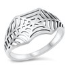 CloseoutWarehouse Sterling Silver Spider Web Ring Size 4