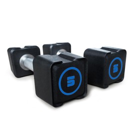 Square Dumbbells, PU Coated Weight Dumbbells With Non-Slip Grip and No-Roll Head for Home Gym Workouts and Weight Strength Training, Single(30LB/55LB) and Pair(5.5LB-35LB)，No Odor