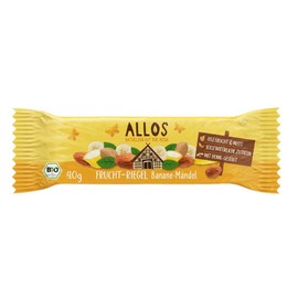 ALLOS Bio Fruchtriegel, Banane Mandel, 40g (6er Pack)