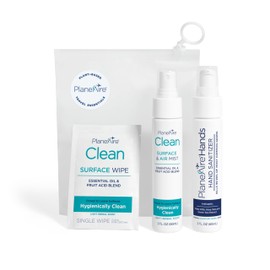 PlaneAire Travel Essentials | Travel Hygiene Kit | Hygiene Essentials | Reusable Bag | TSA Approved | Travel Toiletry Kit | Travel Accessories (Signature Herbal Spray)