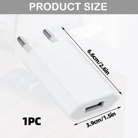 USB Charger USB Charger 5V 1A Charger Power Supply USB Plug Universal USB Charger for Wall Compatible with Phone XS Max XR X 8 7 6 6s 5S Plus, Pod, Pad Mini