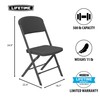 Lifetime Folding Chairs, Heavy Duty Foldable Chair Contoured for Comfort,