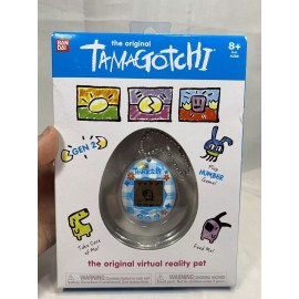 Bandai New 2021 Bandai The Original Tamagotchi Gen 2 Virtual Reality Pet Blue Checkered
