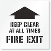 Keep Clear at All Times Fire Exit Stencil 24" Aisles