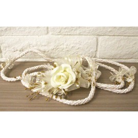 Beautiful Ivory and Gold Intertwine Silver Embellishment Accent Rope Migajon Lazo Wedding Lasso Traditional Lazos De Boda Tradicional Bridal Gift Box